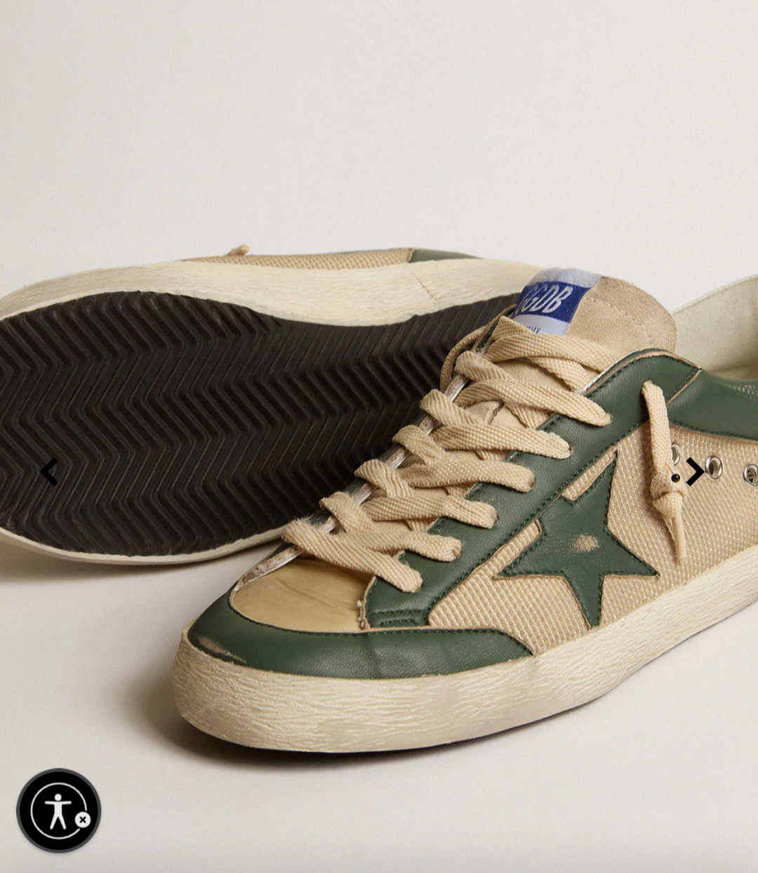 Golden goose Super-Star Uomo verde con stella in nappa - Imagen 4